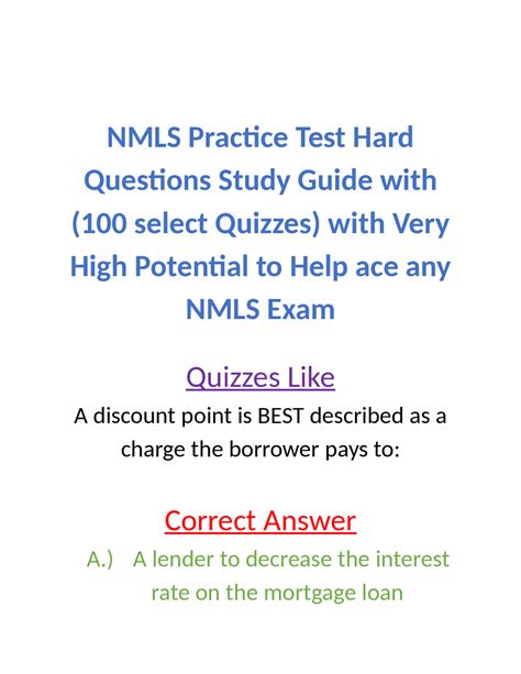 how hard is nmls test|nmls exam study guide.